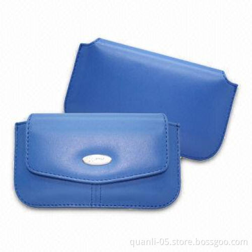 Case for iPhone, Made of Genuine Leather or PU Material with Inside Magnetic Button Hasp